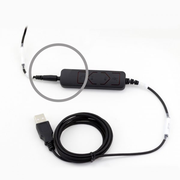 5022c3-usb clearphonic hd mellifluous pro usb headset w/ 3. 5mm quick disconnect 5022c3 4