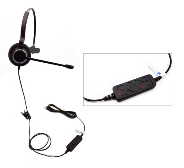 5041c-usb chameleon headsets® sonorous pro™ monaural clearphonic hd usb headset with no quick disconnect 5041c usb